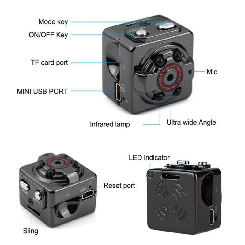 SQ8 High Quality Mini Full HD 1080P Night Vision Hidden Camera - Image 4