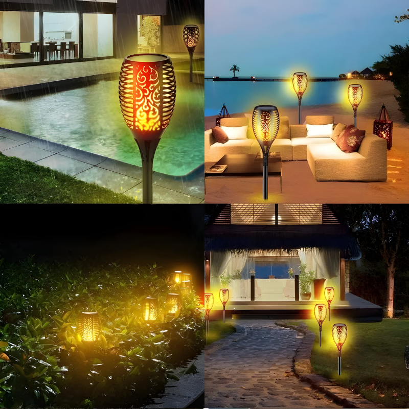 XF-6017 Solar Flame LED Light Lamp Enhance Your Outdoors With Stunning Decoration - Image 7