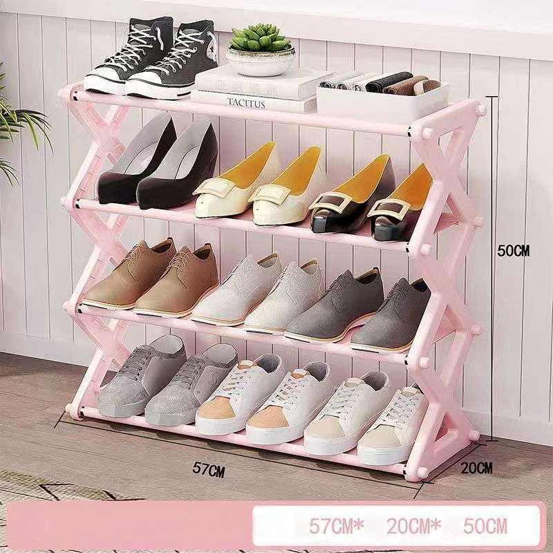 4 Layers X-Type Foldable Fashion Shoe Organizer Stand - Image 18