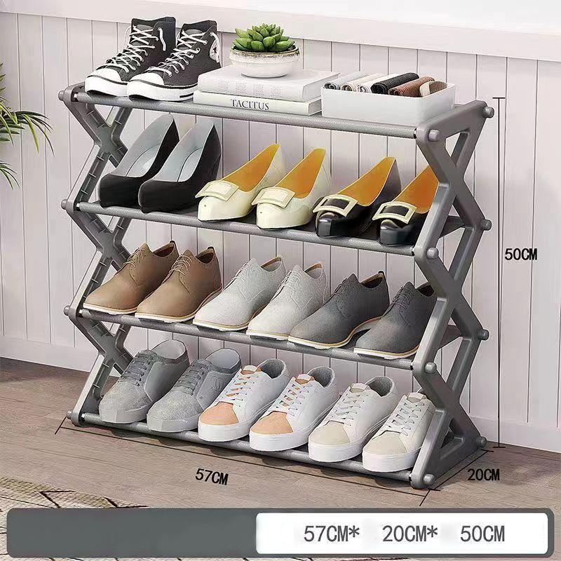 4 Layers X-Type Foldable Fashion Shoe Organizer Stand - Image 17