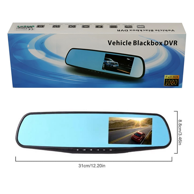 Full HD 1080P Dual Mirror Camera With 4.5″ TFT LCD Crystal-Clear Recording Vehicle Blackbox DVR - Image 4