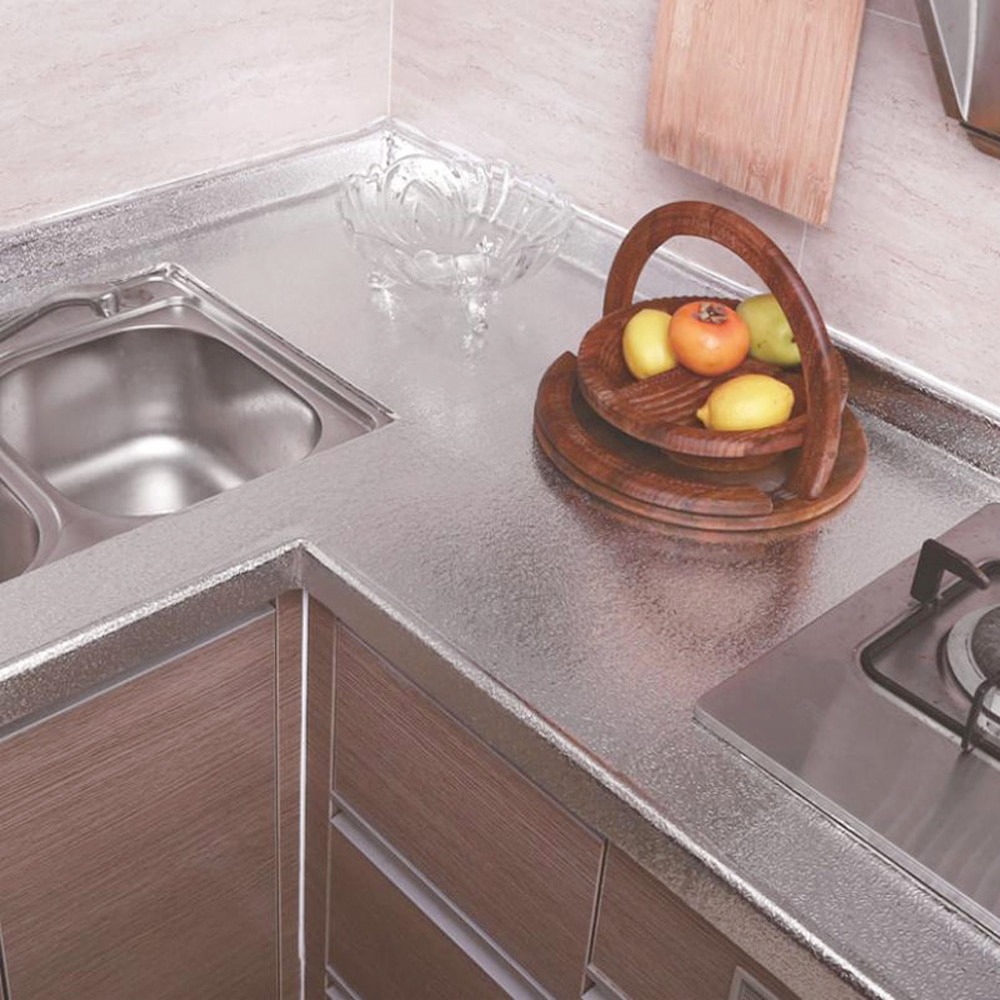 40 X 200cm Kitchen Oil-Proof Waterproof Stickers Aluminum Self Adhesive Wall Sticker - Image 4