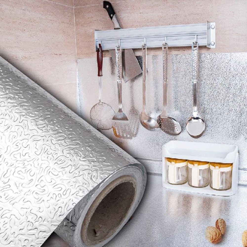 40 X 200cm Kitchen Oil-Proof Waterproof Stickers Aluminum Self Adhesive Wall Sticker - Image 9