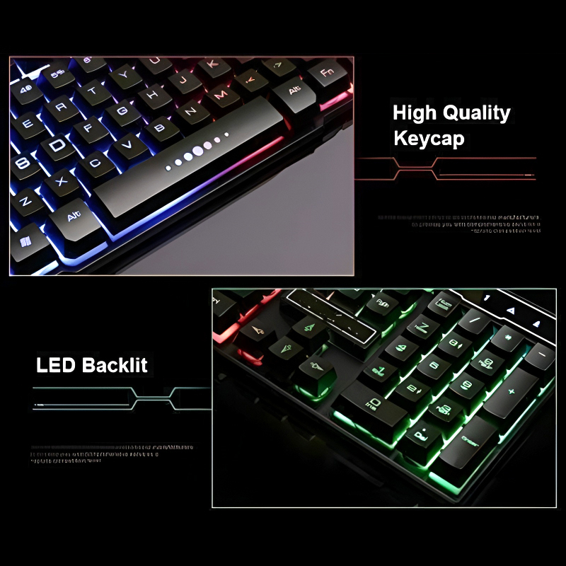 Fire Cam GK11 Suspension Key RGB Mechanical Gaming Keyboard with Aluminum Frame and Rainbow Backlit - Image 3