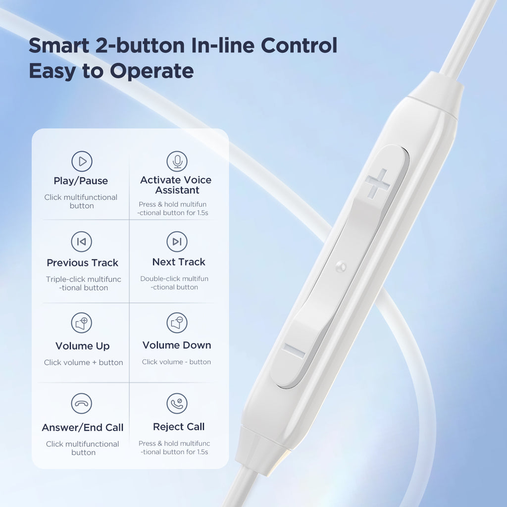 Joyroom JR-EC05 Type-C Series Half-In-Ear Wired Earphones for Exceptional Comfort and Sound - Image 7