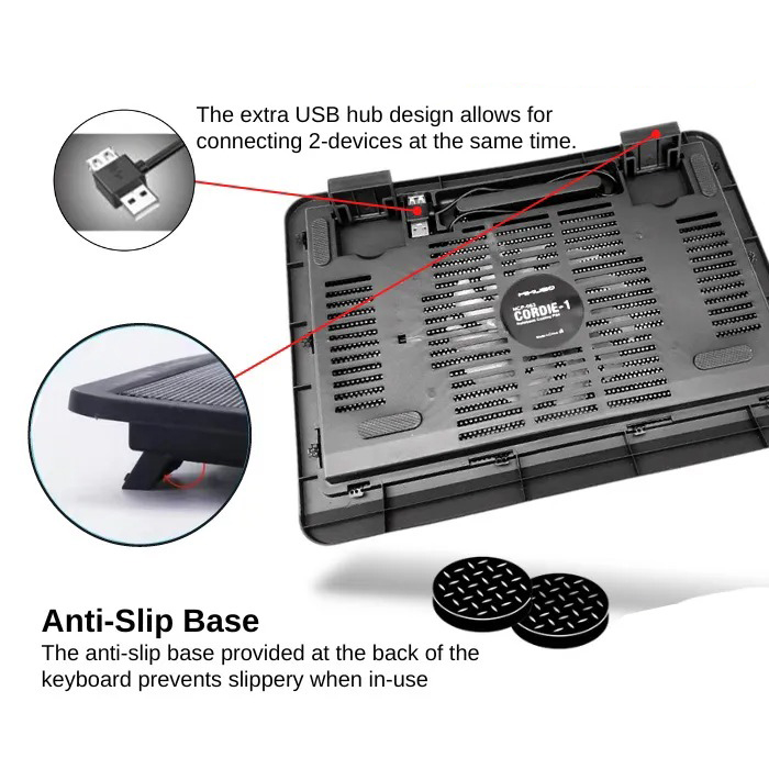 CORDIE-1 NCP-063 Slim And Light Weight Notebook Cooling Fan With Rapid Cooling - Image 4