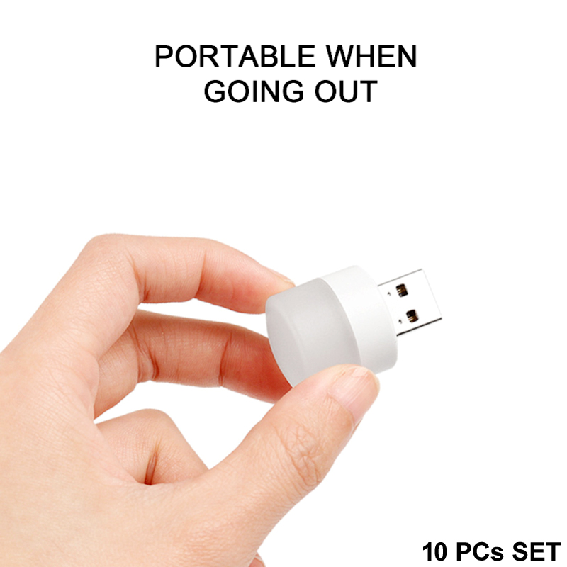 Pack of 10 Mini USB LED Night Lights – Compact Plug-in Lamps for Bedroom, Office, and Travel - Image 12