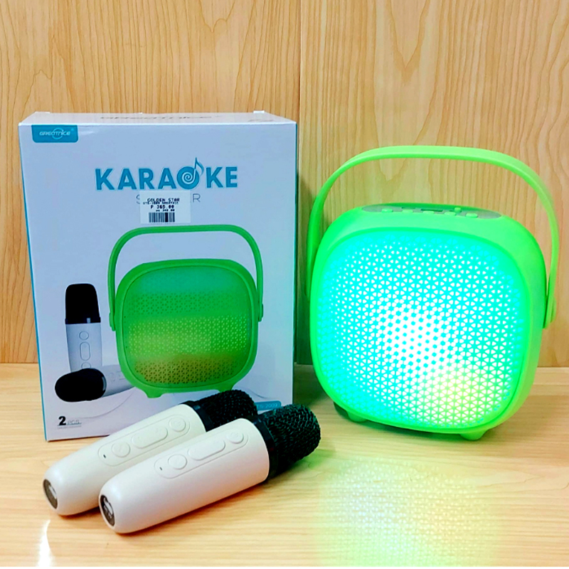 GTS-2009 Karaoke Party Speaker with LED Lights, Voice Changer & 2 Mics – Portable Bluetooth Sound System - Image 6