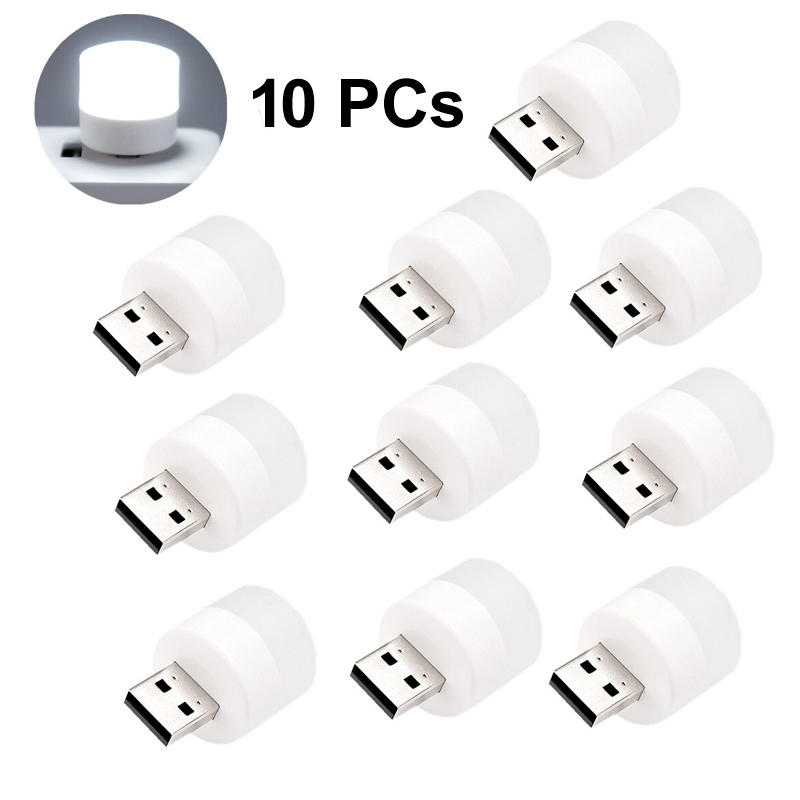 Pack of 10 Mini USB LED Night Lights – Compact Plug-in Lamps for Bedroom, Office, and Travel - Image 17