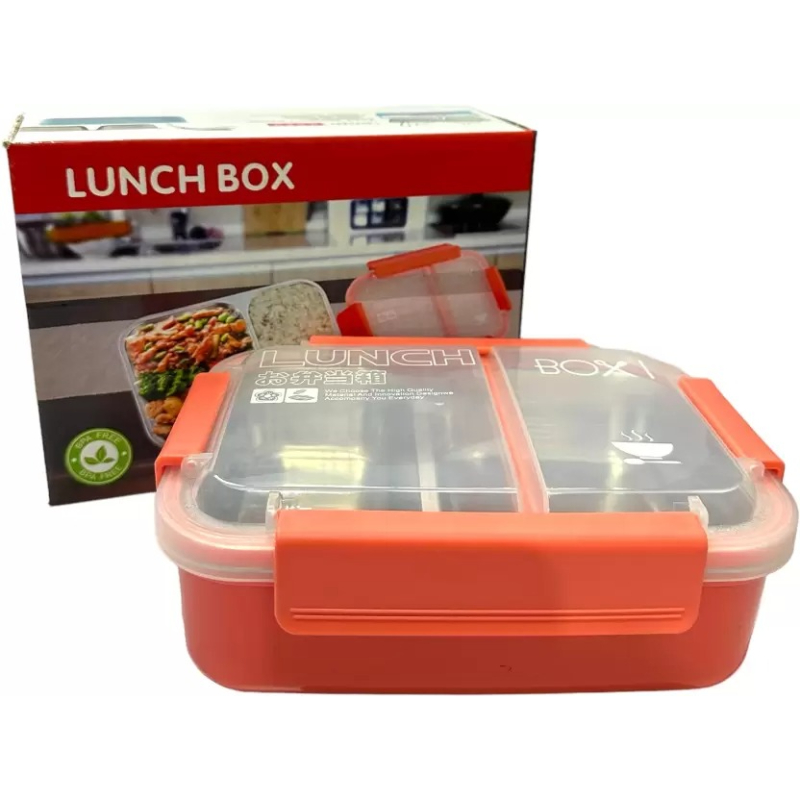 Dual-Compartment Leak-Proof Stainless Steel Lunch Box for Kids and Office - Image 3