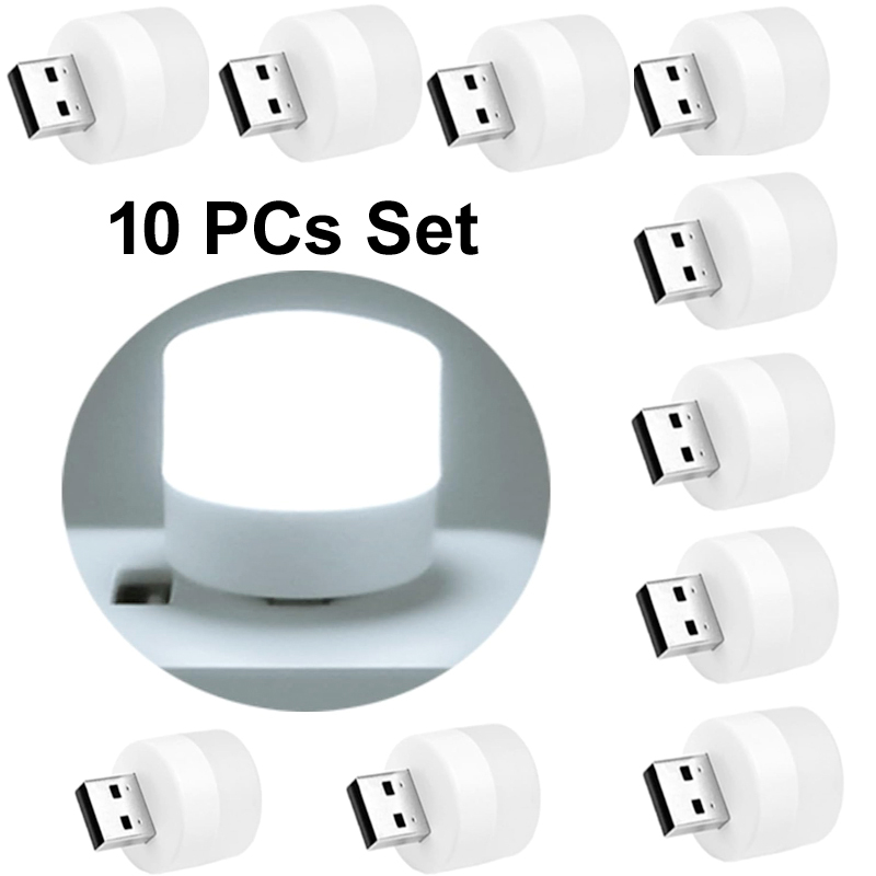 Pack of 10 Mini USB LED Night Lights – Compact Plug-in Lamps for Bedroom, Office, and Travel - Image 15