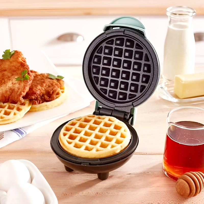 Compact 4-Inch Non-Stick 350-Watt Electric Mini Waffle Maker Machine - Image 12
