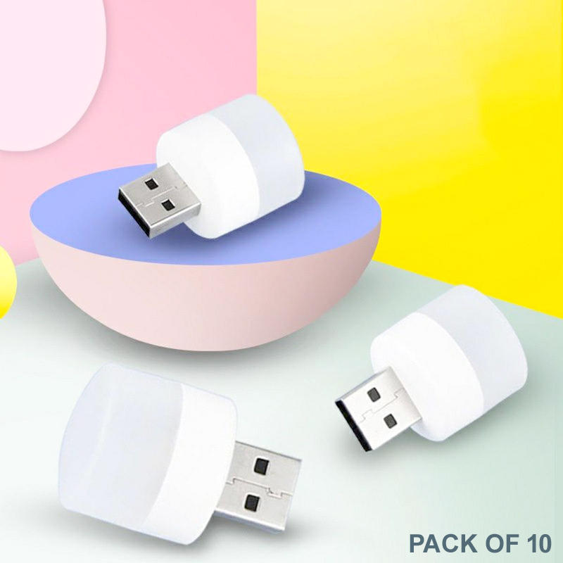 Pack of 10 Mini USB LED Night Lights – Compact Plug-in Lamps for Bedroom, Office, and Travel - Image 16