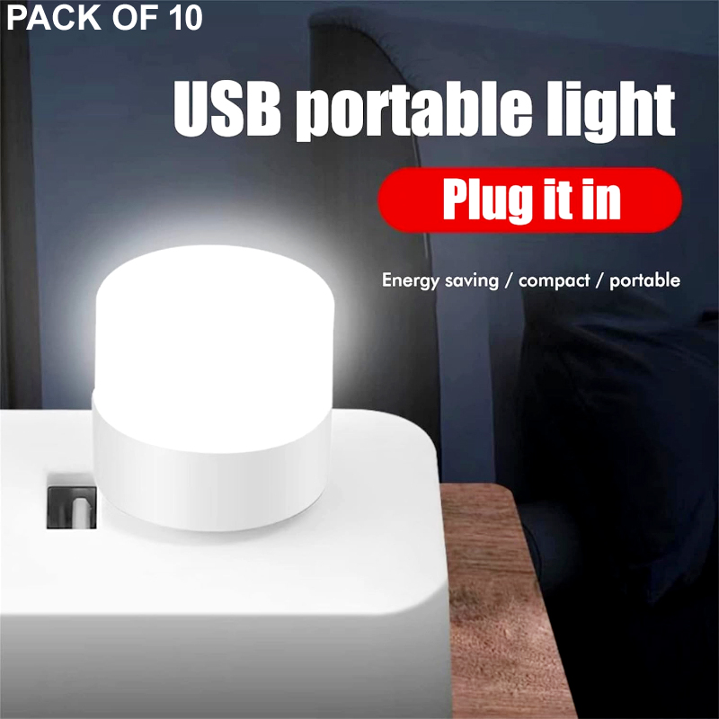 Pack of 10 Mini USB LED Night Lights – Compact Plug-in Lamps for Bedroom, Office, and Travel - Image 14