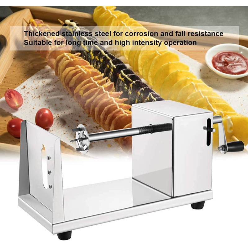 High-Quality Stainless Steel Manual Operation Potato Spiral Cutter Machine - Image 8
