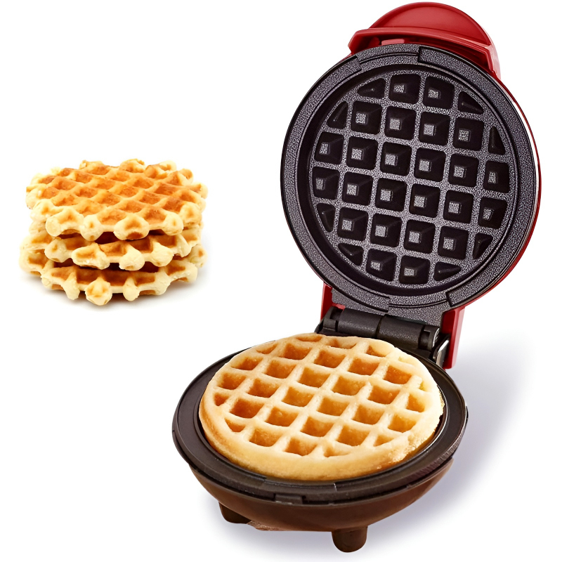 Compact 4-Inch Non-Stick 350-Watt Electric Mini Waffle Maker Machine - Image 13