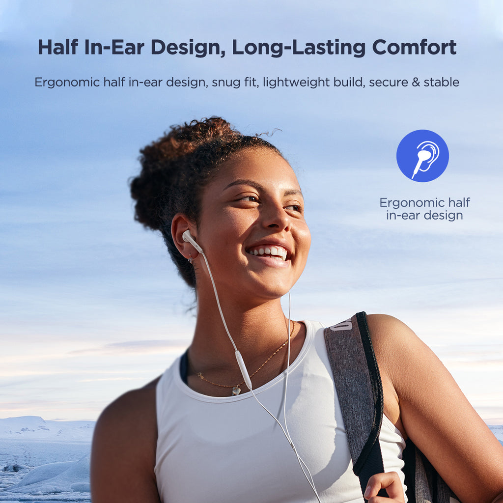 Joyroom JR-EC05 Type-C Series Half-In-Ear Wired Earphones for Exceptional Comfort and Sound - Image 6