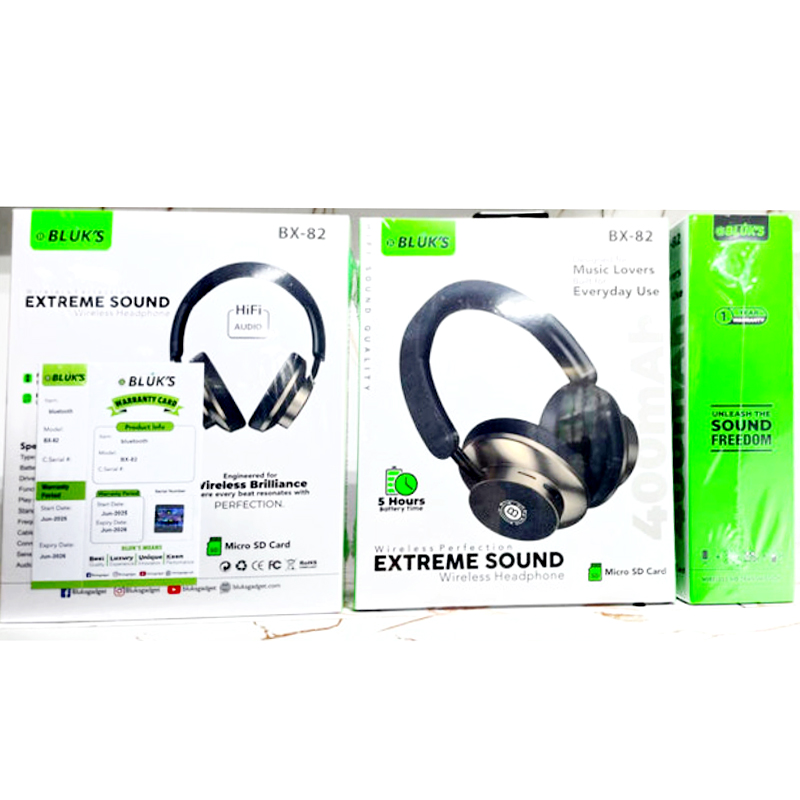 BLUK’S BX-82 Wireless Headphones–Extreme Sound Quality, Stylish Design & Endless Entertainment - Image 10