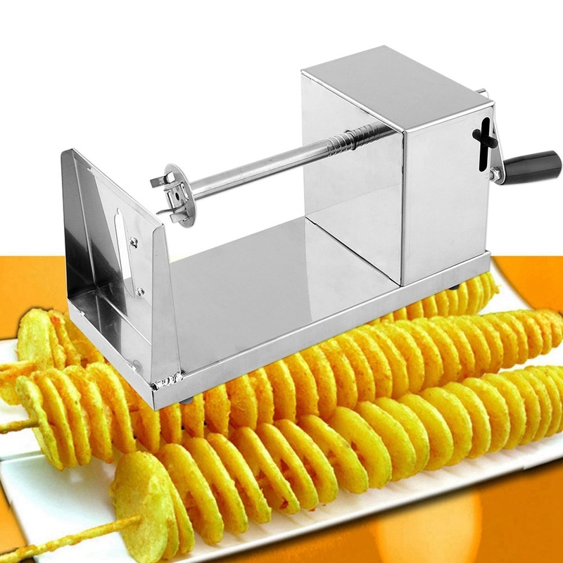 High-Quality Stainless Steel Manual Operation Potato Spiral Cutter Machine - Image 6