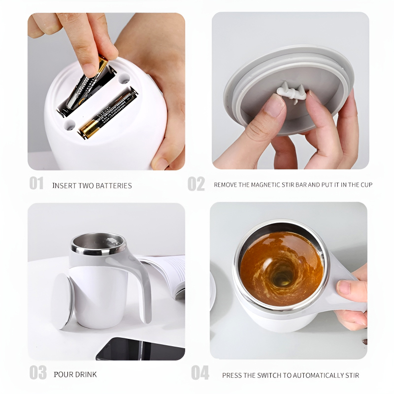 DTM-630 Smart 380ml Portable Automatic Magnetic Self-Stirring Cup - Image 22