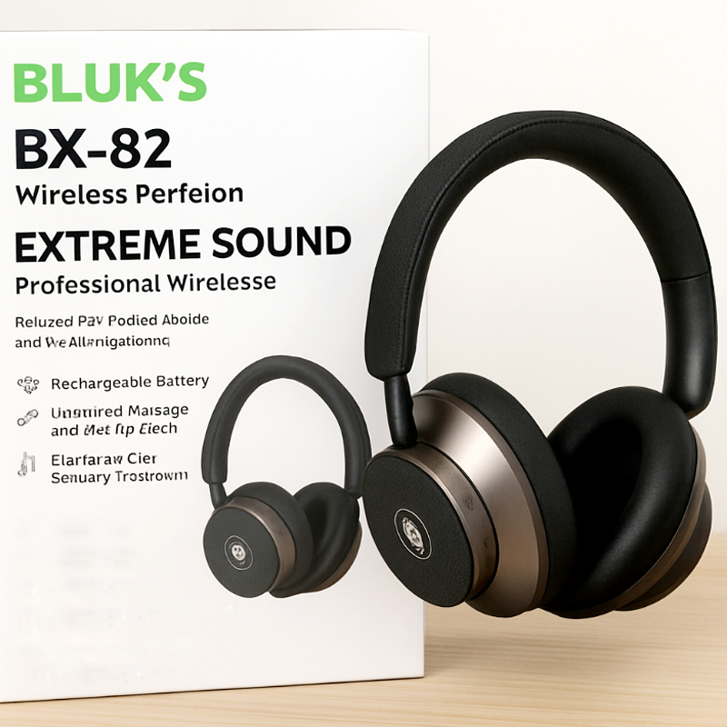 BLUK’S BX-82 Wireless Headphones–Extreme Sound Quality, Stylish Design & Endless Entertainment - Image 7