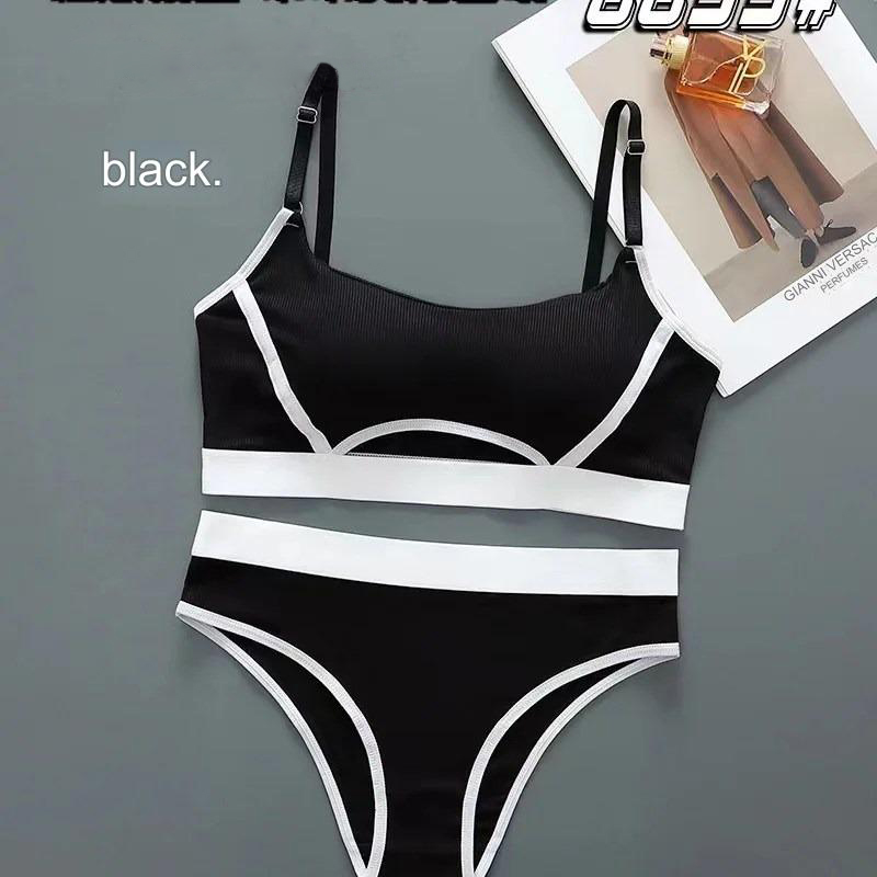 Women’s Seamless Tube Top & Thong Sports Bra Set with Adjustable Buckle & Stylish Design - Image 7