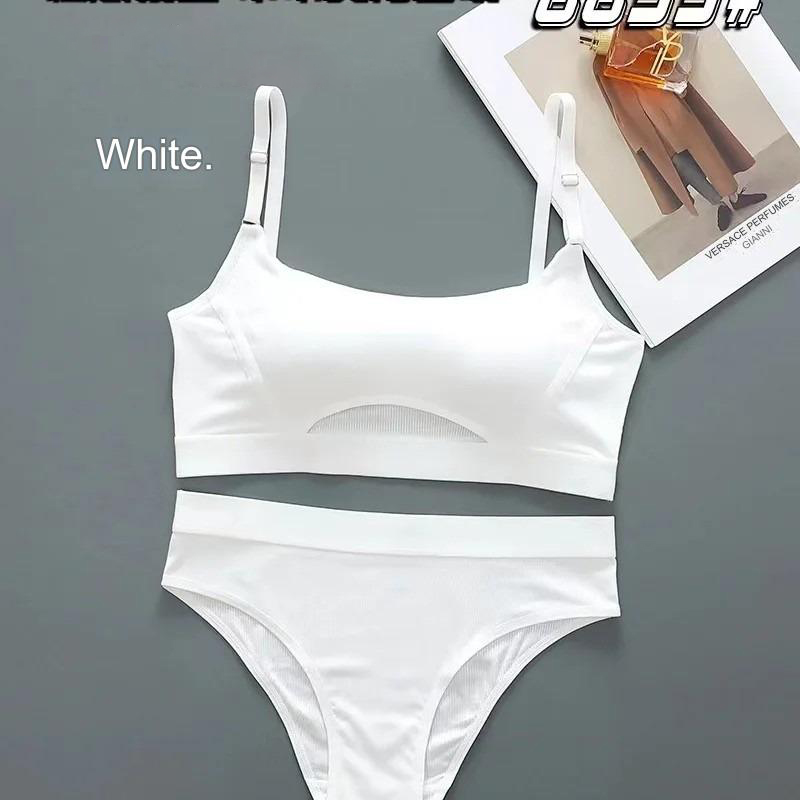 Women’s Seamless Tube Top & Thong Sports Bra Set with Adjustable Buckle & Stylish Design - Image 5