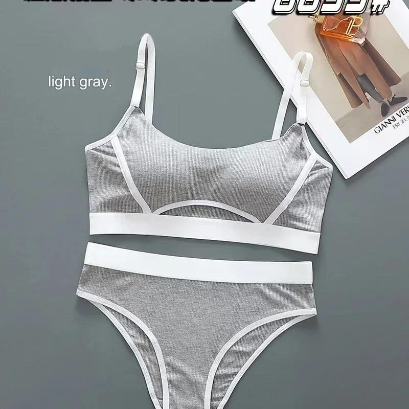 Women’s Seamless Tube Top & Thong Sports Bra Set with Adjustable Buckle & Stylish Design - Image 4