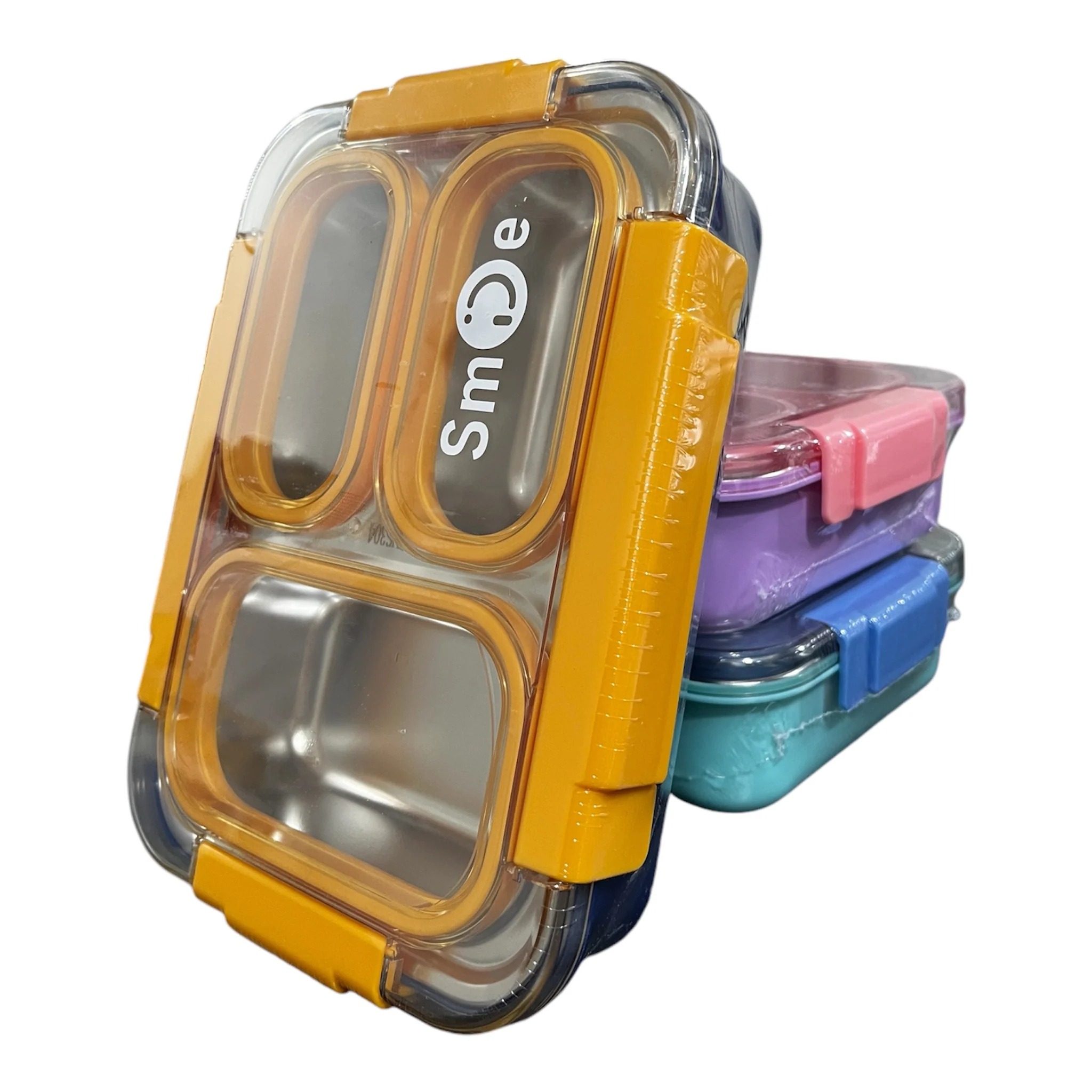 Three Section Smile Lunch Box Ultimate Leak-Proof, Eco-Friendly, and Insulated Solution for Kids and Adults - Image 3