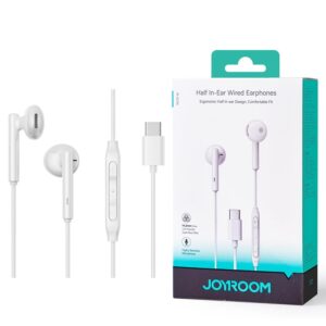 Joyroom JR-EC05 Type-C Series Half-In-Ear Wired Earphones for Exceptional Comfort and Sound