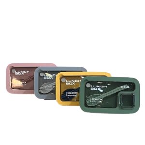 Compact and Handy 2-Part Plastic 850ML Capacity Lunch Box Container