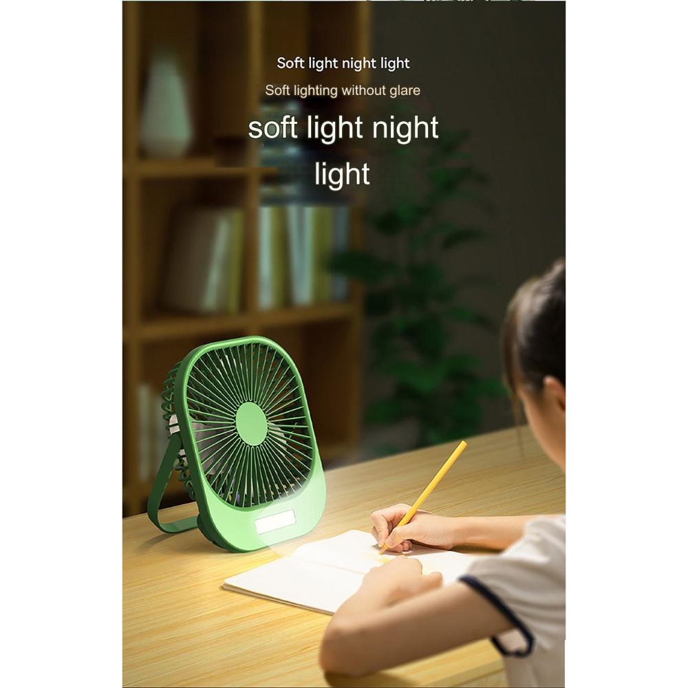 Wireless Portable Mini Brushless Fan with Super Large Wind Power, 3-Speed Setting, and LED Torch Light - Image 10