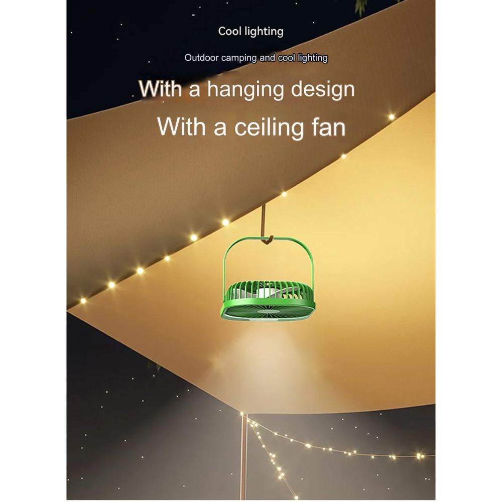 Wireless Portable Mini Brushless Fan with Super Large Wind Power, 3-Speed Setting, and LED Torch Light - Image 5