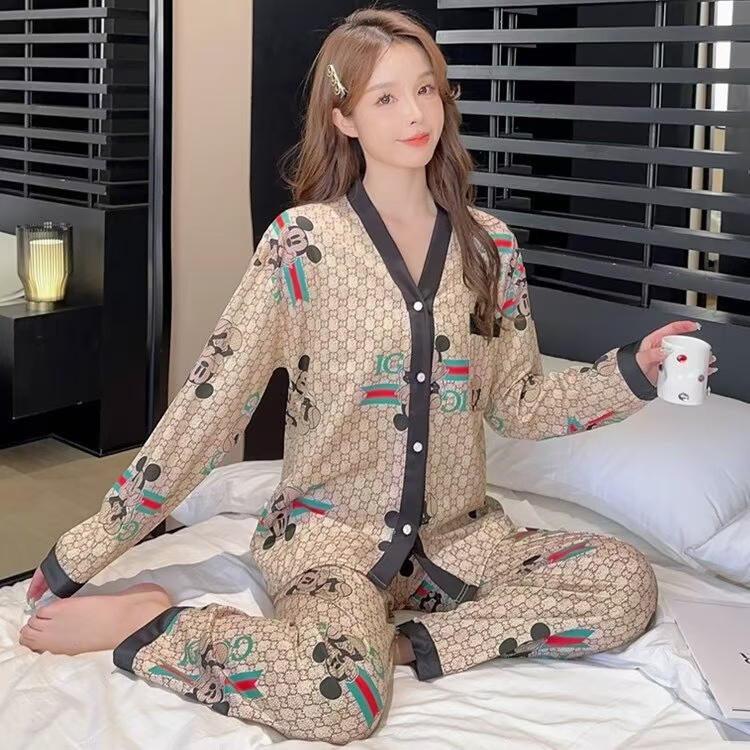 Elegant V-Neck Cardigan Night Suit – Stylish, Breathable, and Comfortable Loungewear for All Seasons - Image 3