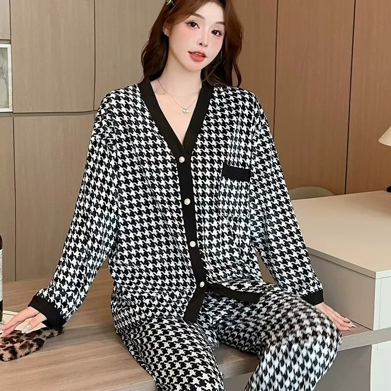 Elegant V-Neck Cardigan Night Suit – Stylish, Breathable, and Comfortable Loungewear for All Seasons - Image 7
