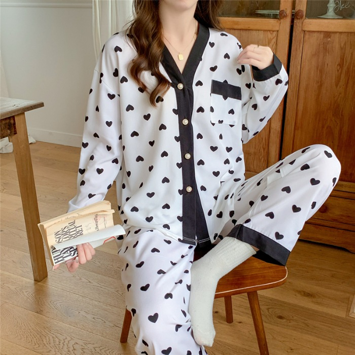 Elegant V-Neck Cardigan Night Suit – Stylish, Breathable, and Comfortable Loungewear for All Seasons - Image 12