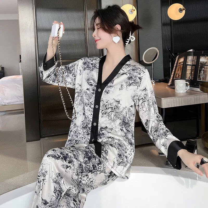 Elegant V-Neck Cardigan Night Suit – Stylish, Breathable, and Comfortable Loungewear for All Seasons - Image 21
