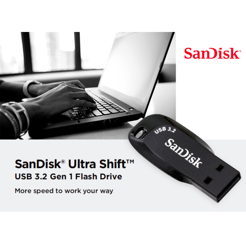 SanDisk Ultra Shift USB 3.2 Flash Drive – High Speed, Compact Design (32GB / 64GB / 128GB) - Image 8