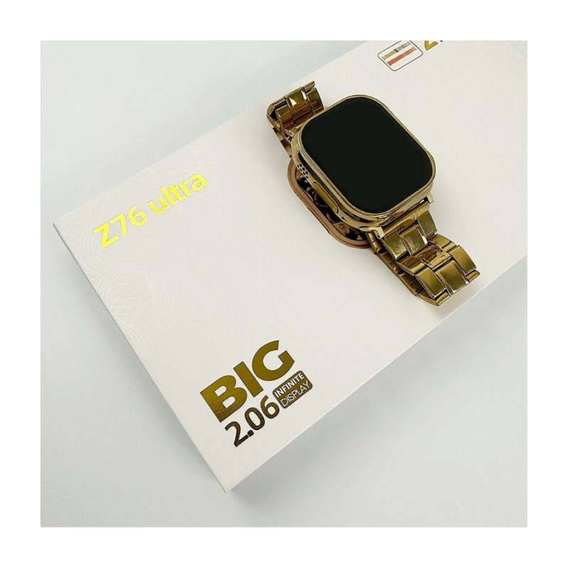 Z76 Ultra Gold Edition Stylish Smartwatch with Large Display, Health & Fitness Tracking, & Long Battery - Image 2