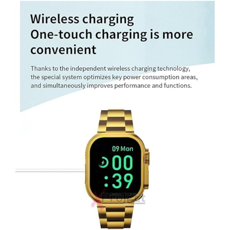 Z76 Ultra Gold Edition Stylish Smartwatch with Large Display, Health & Fitness Tracking, & Long Battery - Image 7
