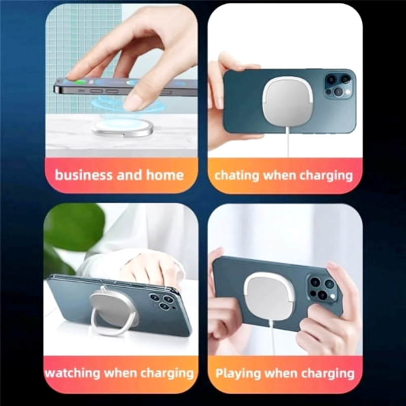 MagSafe Compatible 15W Magnetic Wireless Charger – Slim Charging Pad with Stand, Fast USB-C Quick Charge for iPhone & AirPods - Image 13