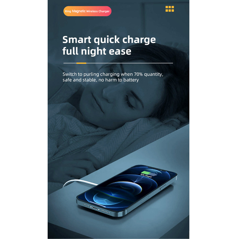 MagSafe Compatible 15W Magnetic Wireless Charger – Slim Charging Pad with Stand, Fast USB-C Quick Charge for iPhone & AirPods - Image 3