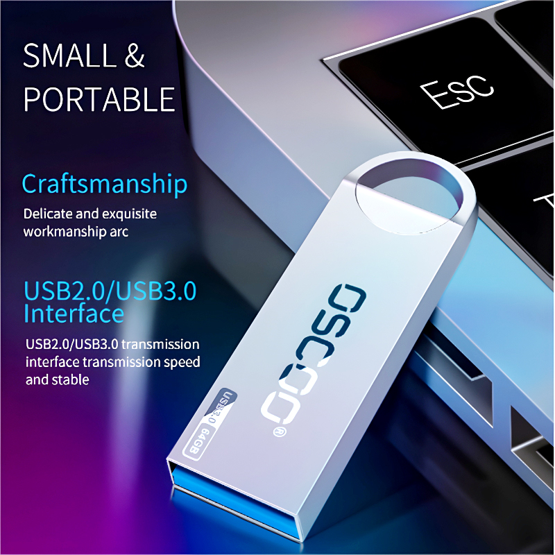 OSCOO OO2U-2 Metal USB 3.0 Flash Drive – 100% Original, 32/64/128GB High-Speed Pen Drive Memory Stick - Image 13