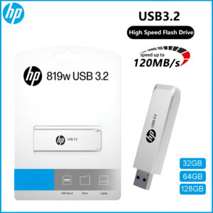 HP 819w High-Speed Metal Slide Design USB 3.2 Flash Drive – 32GB/64GB/128GB