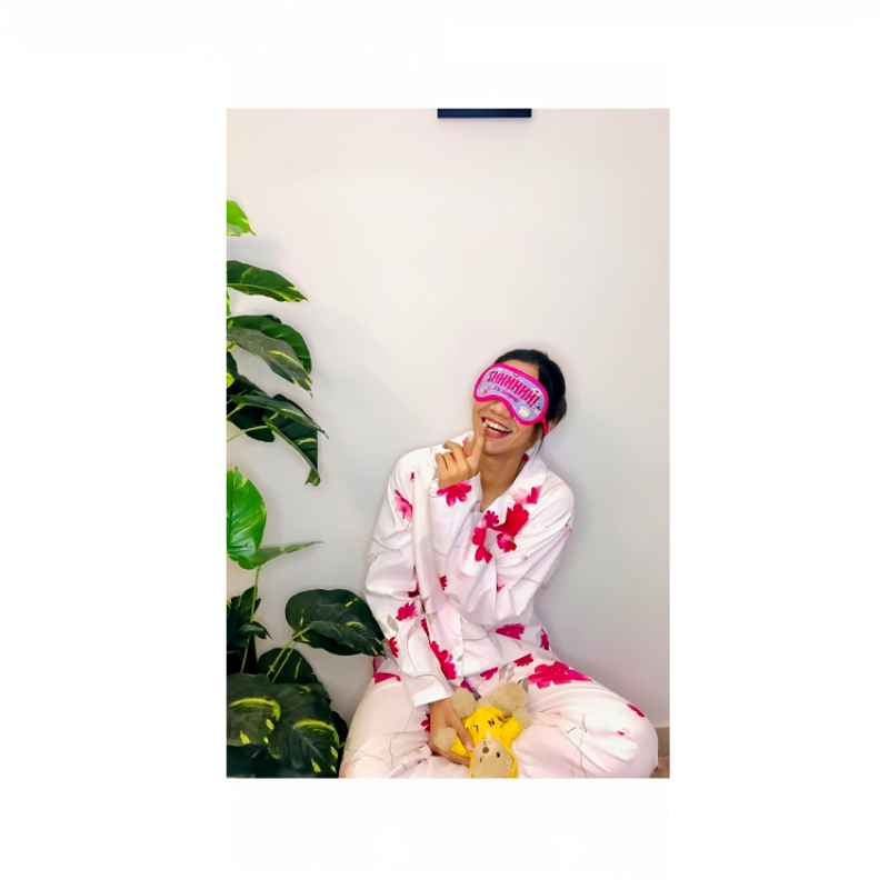 Two-Piece Women’s Printed Night Pajama Shirt Set - Image 5