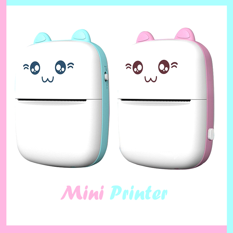 Mini Portable Pocket Size 57mm Wireless Bluetooth Cute Cat Shape Printer - Image 3