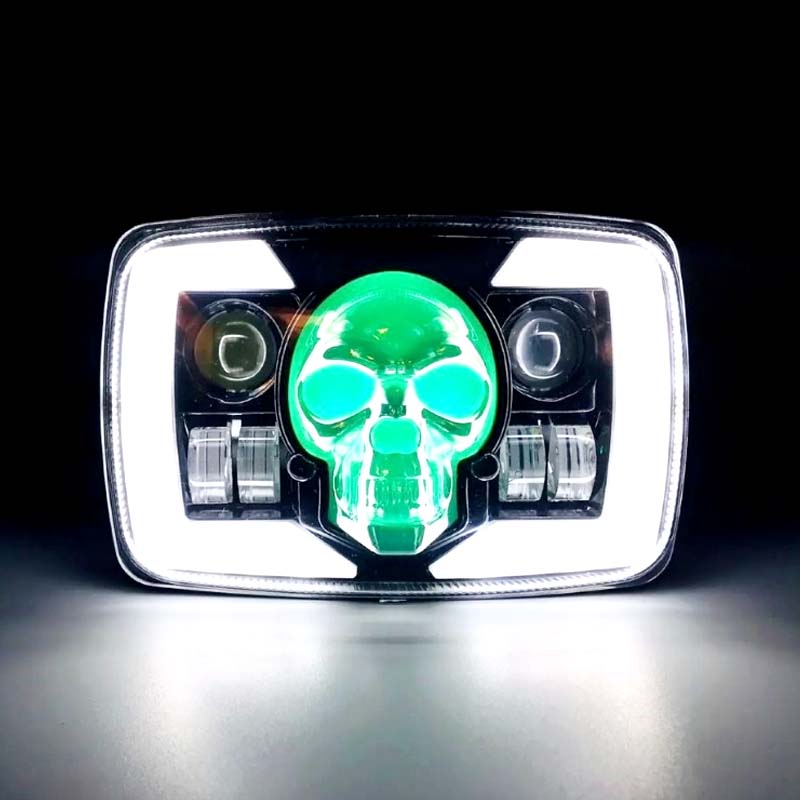 Skull Style LED Projector Headlight with DRL & Indicators – Perfect Fit for Honda CD70 / CG125 - Image 6