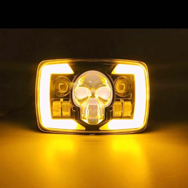 Skull Style LED Projector Headlight with DRL & Indicators – Perfect Fit for Honda CD70 / CG125 - Image 7