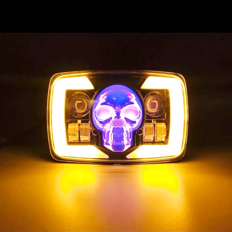 Skull Style LED Projector Headlight with DRL & Indicators – Perfect Fit for Honda CD70 / CG125 - Image 5