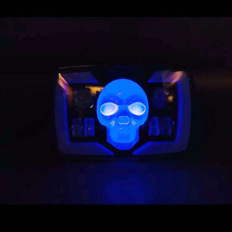 Skull Style LED Projector Headlight with DRL & Indicators – Perfect Fit for Honda CD70 / CG125 - Image 2